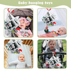 Soft Baby Books 3D Touch Feel High Contrast Cloth Book Sensory Early Learning Stroller Toys for Infant Toddler Gifts 0-12 Months