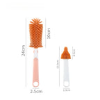 Set de 2 Brosses Biberon en Silicone Doux – Rotation 360°