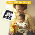Baby Cloth Book High Contrast Baby Toys 0M+ Newborn Crib Toys Black and White Animal Sensory Cloth Books Montessori Toys