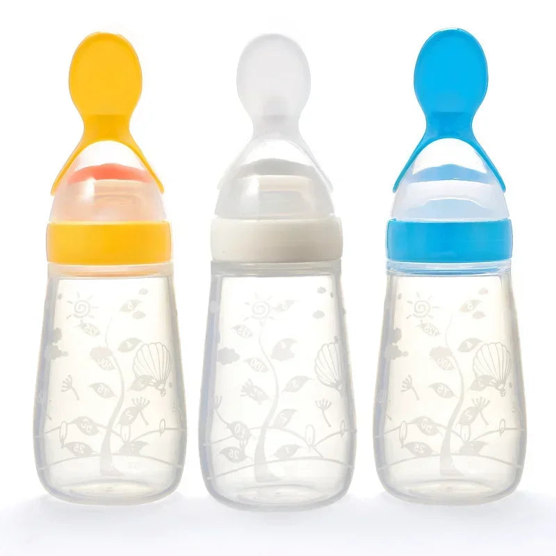 Safe Baby Spoon Bottle and Fruit Feeder Kit Baby Feeding Bottle Toddler Fresh Vegetable Fruit Pacifier Toddler Feeding Supplies