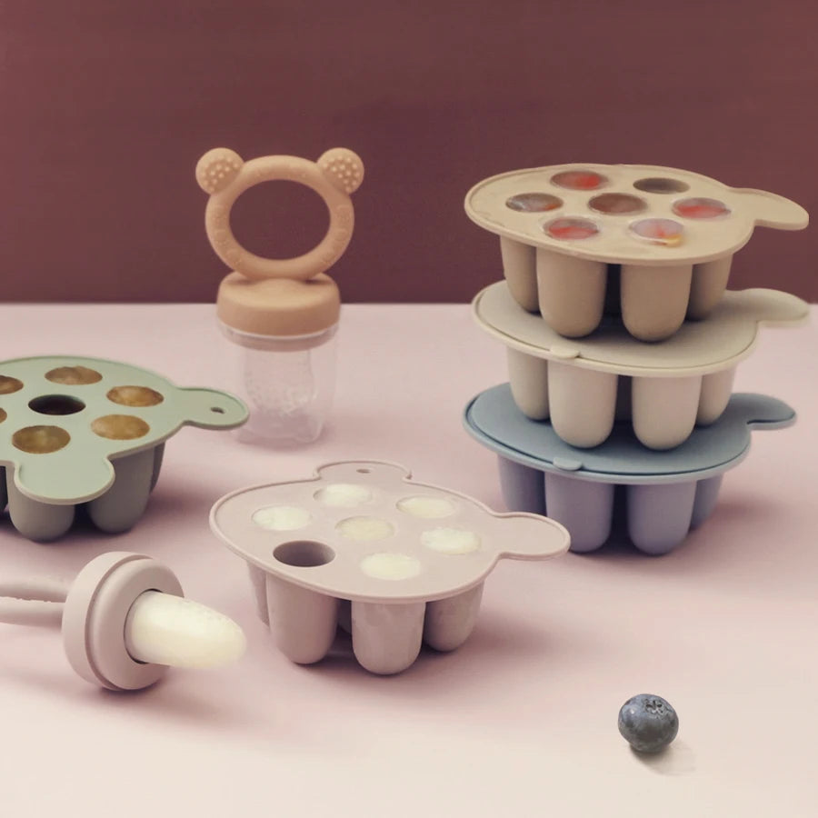 Moule à Glace en Silicone Avec Grignoteuse