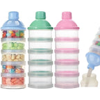 4/5 Grid Portable Milk powder box container Toddle Baby Snacks Food Storage Box Formula Dispenser Milk Powder Bottles