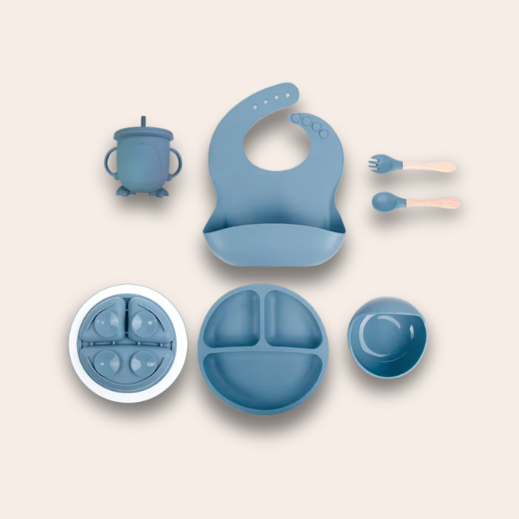 Set Repas Bébé Silicone 6 Pièces