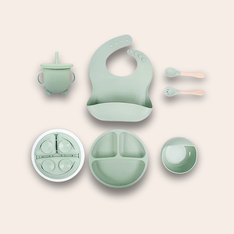 Set Repas Bébé Silicone 6 Pièces