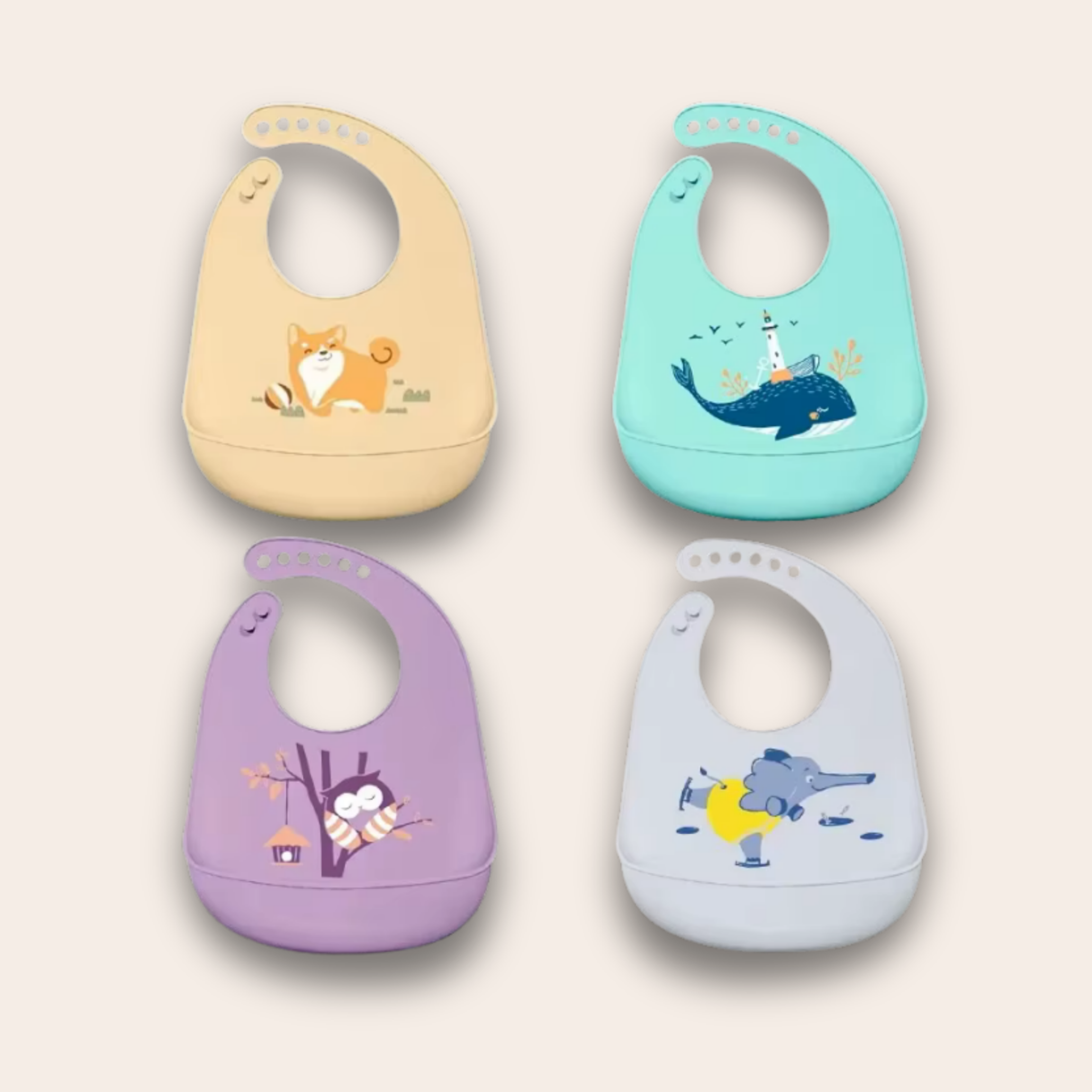 Bavoir en silicone bébé – Imperméable
