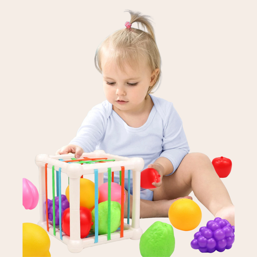 Cube éducatif 7 pièces – Tri de formes & empilement pour bébé